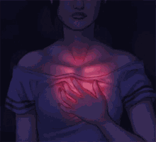 Woman Glowing GIF - Woman Glowing Heart GIFs