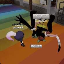 a cartoon character is laying upside down with a sign that says my knight protect me sora