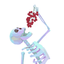 Skeleton Grapes GIF - Skeleton Grapes Eating GIFs