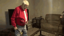 Angry Grandpa Sweeping Video Games Into The Coffee Table GIF - Angry Grandpa Sweeping Video Games Into The Coffee Table Pickleboy GIFs