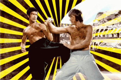 Bruce Lee Chuck Norris GIF - Bruce Lee Chuck Norris Faceoff - Discover &  Share GIFs