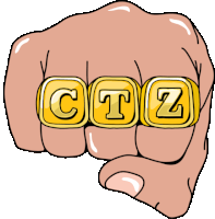 Fist With Rings Written For Sure In Portuguese Sticker - Say What You Mean Ctz Fist Stickers