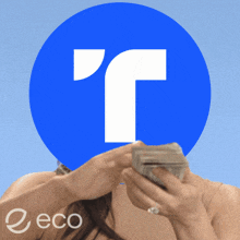 a woman holding a bunch of money in front of a facebook logo
