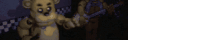 a teddy bear is standing in the dark holding a gun .