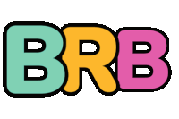 a colorful logo with the letters brb on it