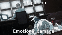 beep boop emotional damage is written on a picture of a person