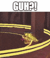 a screenshot of a video game with the words guh !