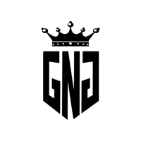 a shield with the letter gnj and a crown