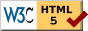a logo for w3c html 5 with a check mark on it .