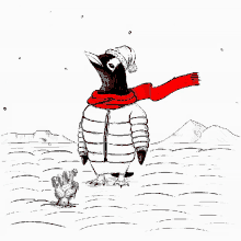 Pinguino Frio GIF - Pinguino Frio Bufanda GIFs
