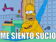 Homero Se Siente Sucio GIF - Simpsons Bath Homer GIFs