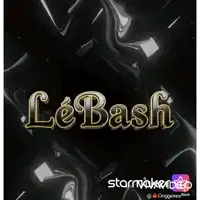 a black background with the name le bash written in gold