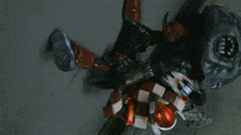 a person laying on their back with sparks coming out of their legs