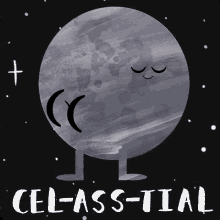 space celestial planet moon cute