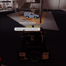 a security vehicle is parked next to a jeep and says top 10 saddest asoc deaths number 10