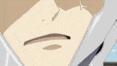 a close up of a cartoon character 's eyes with purple eyes