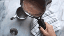 Pouring Hot Chocolate GIF - Pouring Hot Chocolate Boiling Chocolate GIFs