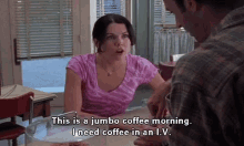 Lorelai Gilmore Coffee In An Iv GIF - Lorelai Gilmore Coffee In An Iv Gilmore Girls GIFs