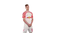 a man in a red and white jersey with the number 11