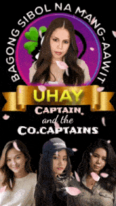 a poster for captain uhay and the co-captains shows four women