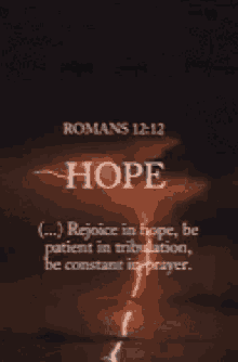 hope bible verse prayer rejoice in hope be constant