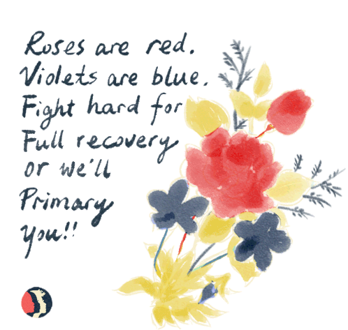 Roses Are Red Violets Are Blue Sticker - Roses Are Red Violets Are Blue Fight Hard For Full Recovery Stickers