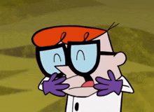 dexter from dexter 's laboratory is wearing a pair of glasses