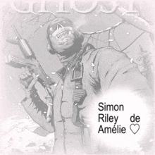 a comic book cover with the name simon riley de amelie on the bottom