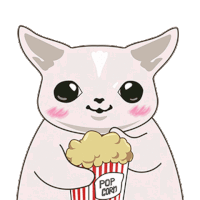 Watching Movies Popcorn Sticker - Watching Movies Popcorn Popping Corn Stickers