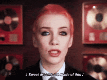 eurythmics sweet dreams are made of this music video singing record