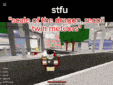 a screen shot of a video game called stfu