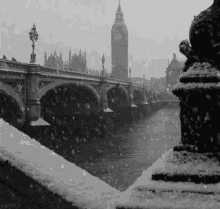 Snowing London GIF - Snowing London Big Ben GIFs