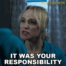 It Was Your Responsibility Marie Winter GIF - It Was Your Responsibility Marie Winter Wentworth GIFs