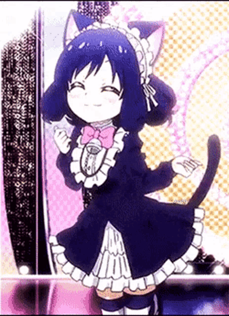 cute anime cat girl gif