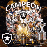 a poster of a soccer team with the word campeon on top
