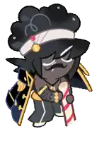 a cartoon character is holding a candy cane