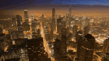 Chicago Traffic At Night GIF