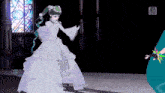 a video game character in a white dress says kono mama ni