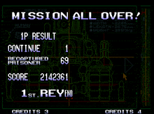a video game screen says mission all over