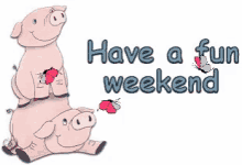 Have A Fun Weekend Pigs GIF