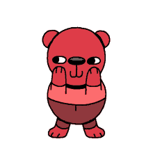 jared d weiss sticker reddish bear cute flirt