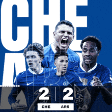 a poster for a soccer game that says che 2 ars
