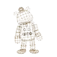 a drawing of a teddy bear with a hat on