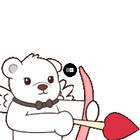 a teddy bear is holding a bow and arrow