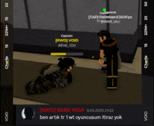 a screenshot of a video game shows captain rwd void