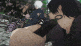 a man with gray hair is holding a sword in his hand