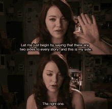 Emma Stone Two Sides To Every Story GIF - Emma Stone Two Sides To Every Story Easy A GIFs
