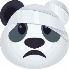 injured panda joypixels im hurt my head hurts