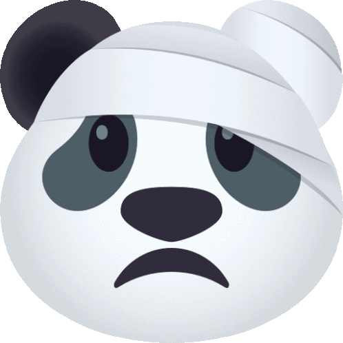 Injured Panda Sticker - Injured Panda Joypixels Stickers