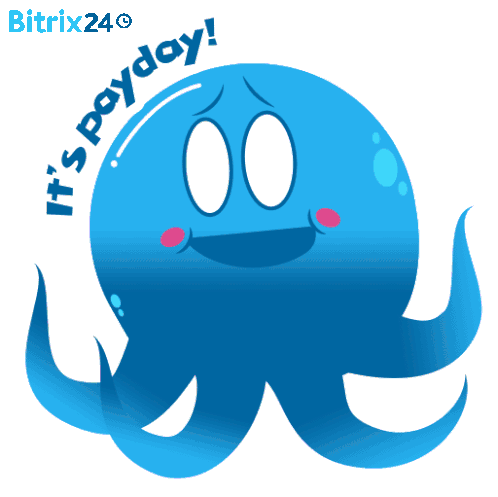 Bitrix24 Octopus Sticker - Bitrix24 Octopus Happy Stickers